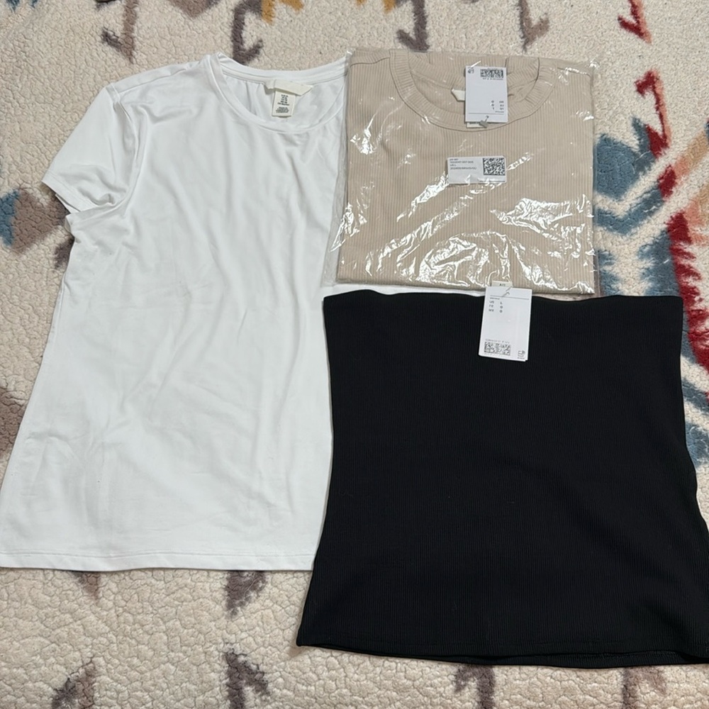 H&M Basic Tops T-Shirt Tube Top Bundle